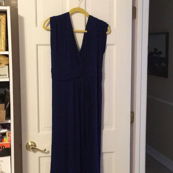 IMAN Dresses & Skirts - EUC, IMAN NAVY COTTON MAXI DRESS. SIZE 1X Short.